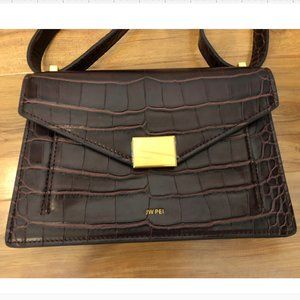 JW Pei brown croc crossbody bag